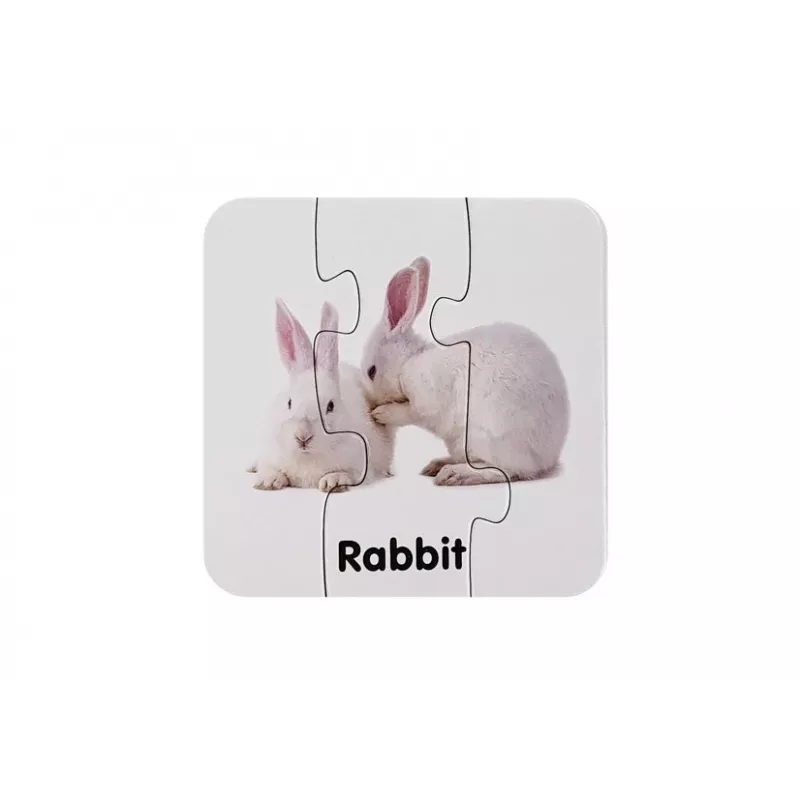LEAN TOYS educatieve puzzel wilde dieren puzzel 10 Engelse verbindingen