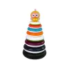 LEAN TOYS Leerpiramide met ringen en eendenrad
