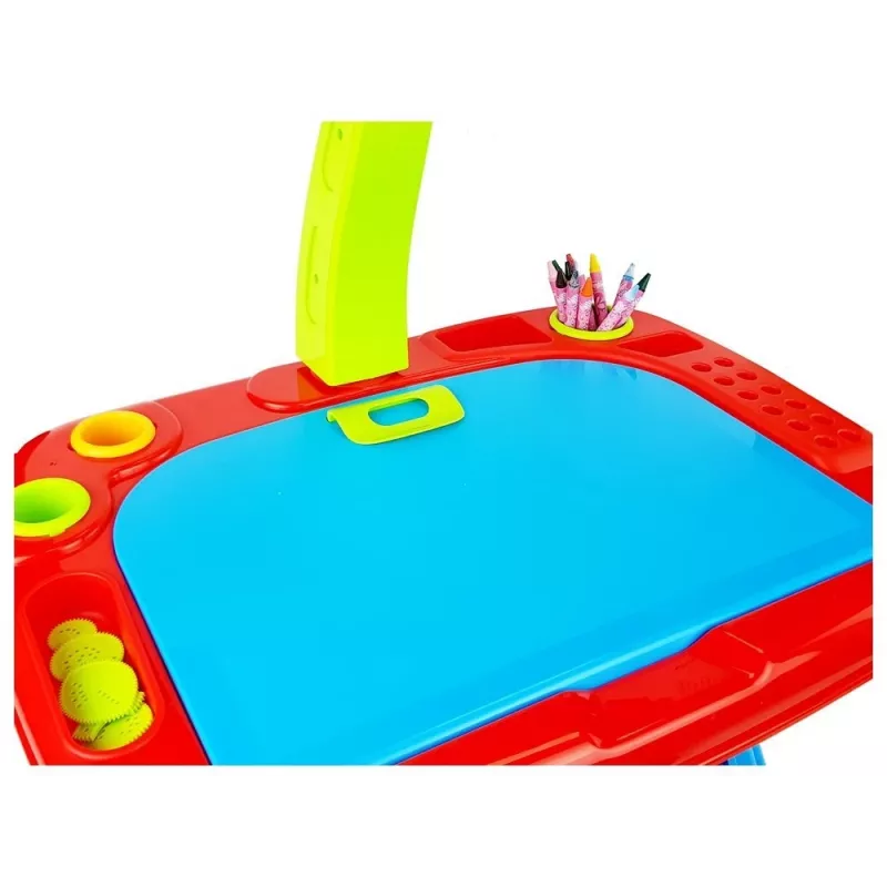 LEAN TOYS leertafel met projector, stoel, kleurpotloden, magneten, letters en cijfers