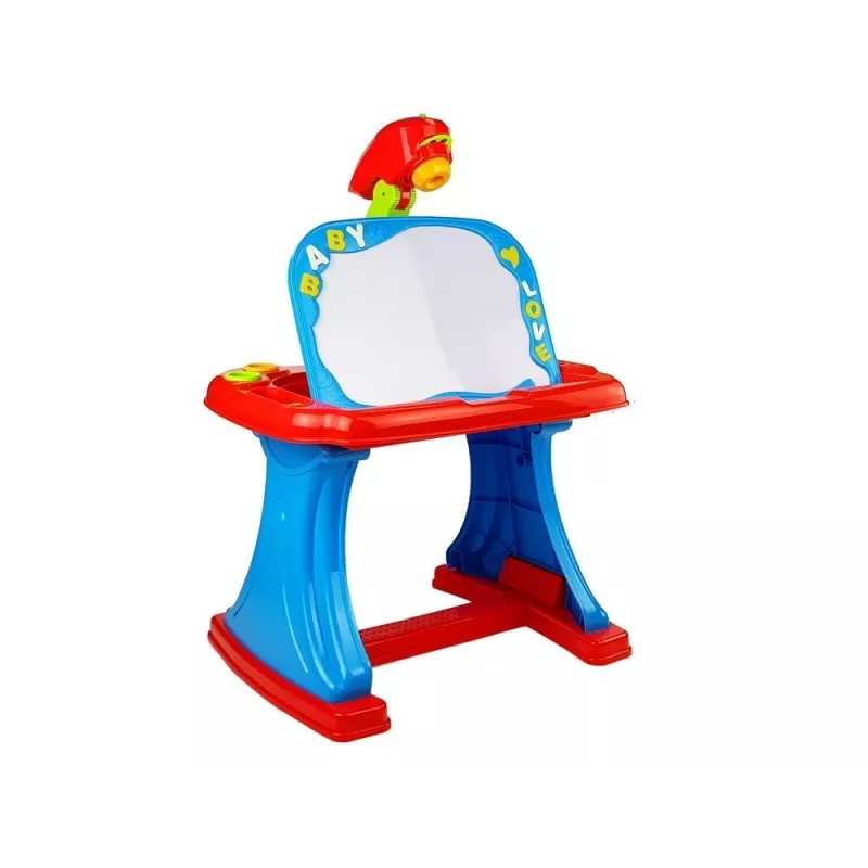LEAN TOYS leertafel met projector, stoel, kleurpotloden, magneten, letters en cijfers