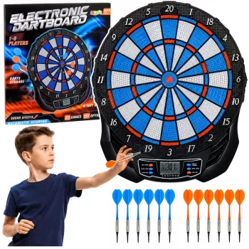 LEAN TOYS elektronisch LCD-dartbord arcadespel 25 spellen 176 varianten