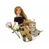 LEAN TOYS Emily pop met rozenkat en lang haar