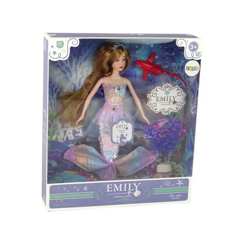 LEAN TOYS Emily de Zeemeermin Babypop Roze Accessoires