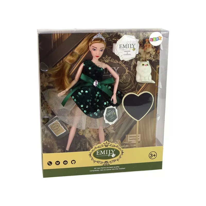 LEAN TOYS Emily Houten Hart Witte Kat Babypop