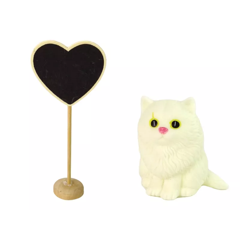 LEAN TOYS Emily Houten Hart Witte Kat Babypop