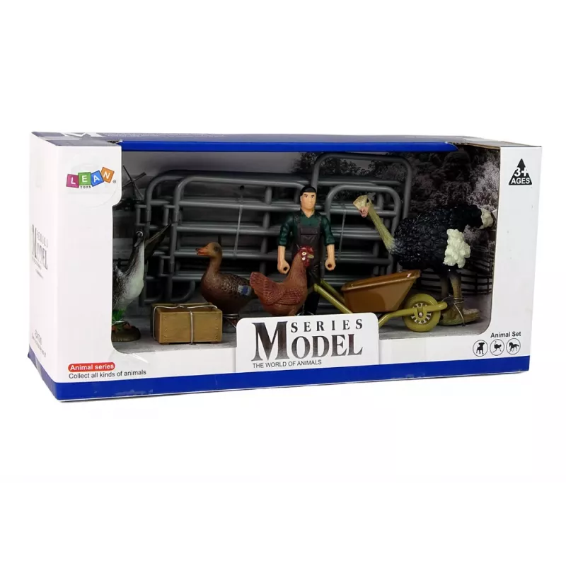 LEAN TOYS boerderijdieren beeldjesset boer vogels