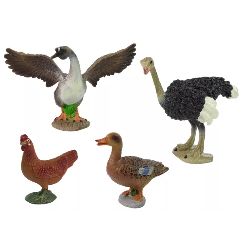 LEAN TOYS boerderijdieren beeldjesset boer vogels