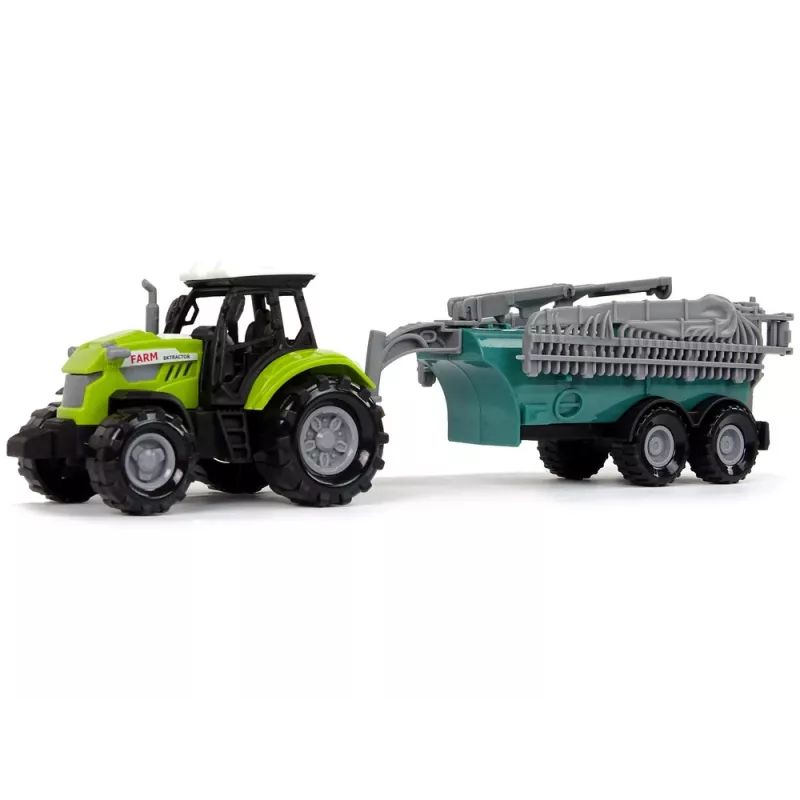 LEAN TOYS Boerderijtractor met sproeier boerderijgeluid groen