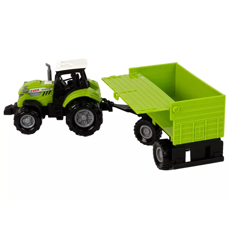LEAN TOYS Farm Tractor met Trailer Lichten Geluiden Groen