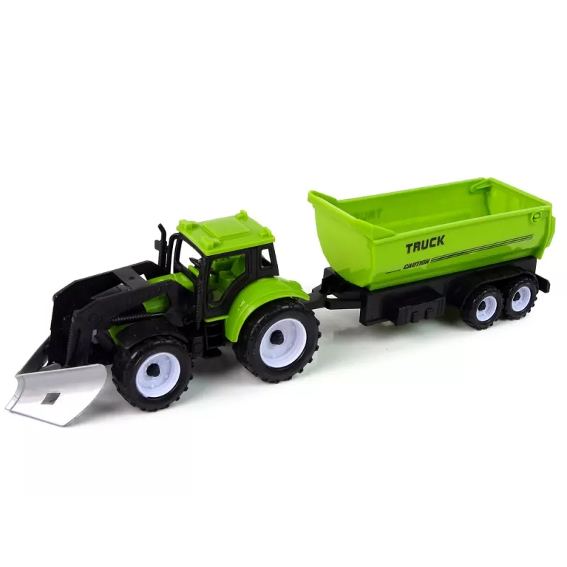 LEAN TOYS boerderijvoertuig set tractor maaidorser tankwagen oplegger
