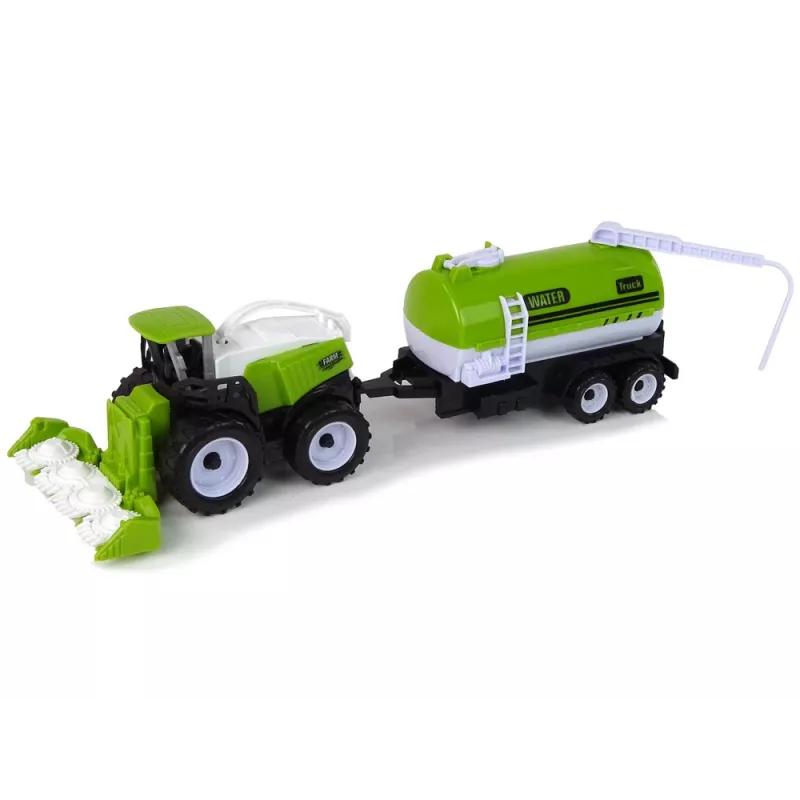 LEAN TOYS boerderijvoertuig set tractor maaidorser tankwagen oplegger