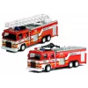 LEAN TOYS brandweervoertuig met ladder 1:32