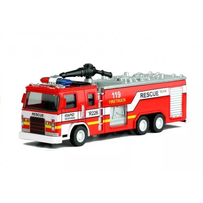 LEAN TOYS brandweervoertuig met ladder 1:32