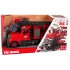 LEAN TOYS Brandweerwagen met schroefaccessoires rood