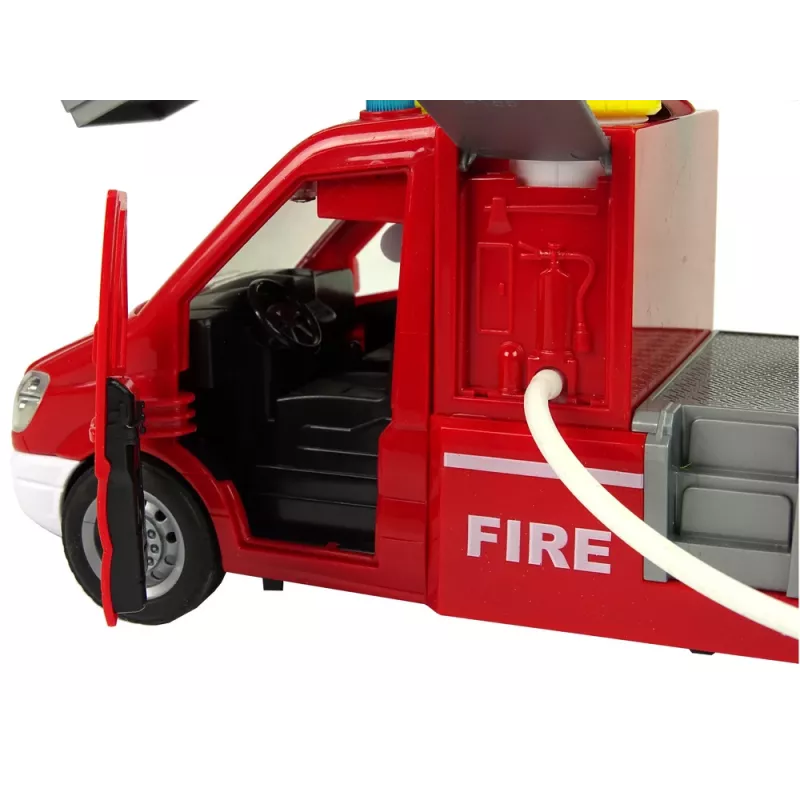 LEAN TOYS Brandweerauto rood water geluiden lichten