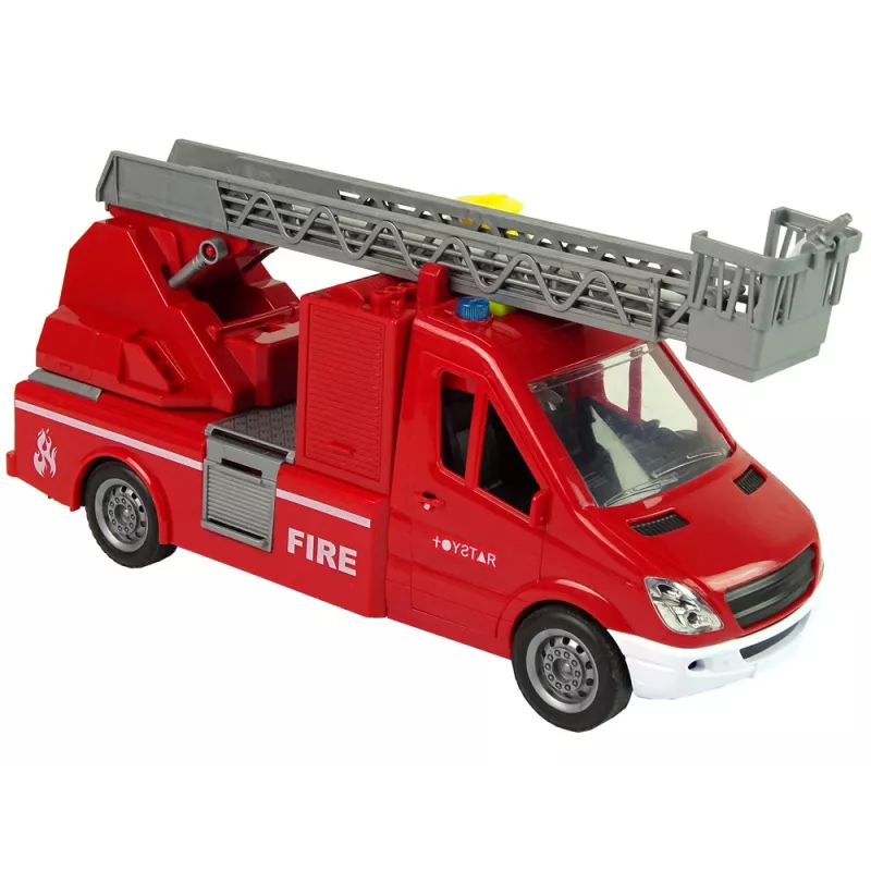 LEAN TOYS Brandweerauto rood water geluiden lichten
