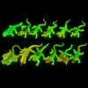 LEAN TOYS fluorescerende groene lichtgevende hagedis rubberen figuur 15cm