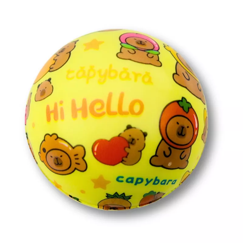 LEAN TOYS schuimbal voor huppelplezier capybara 6,5 cm