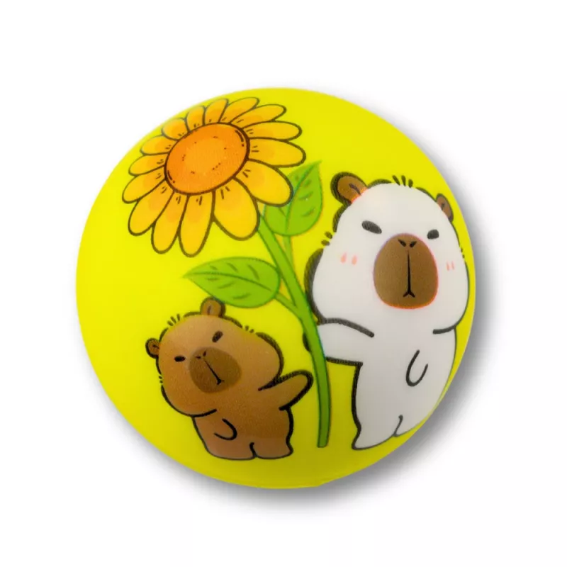 LEAN TOYS schuimbal voor huppelplezier capybara 6,5 cm