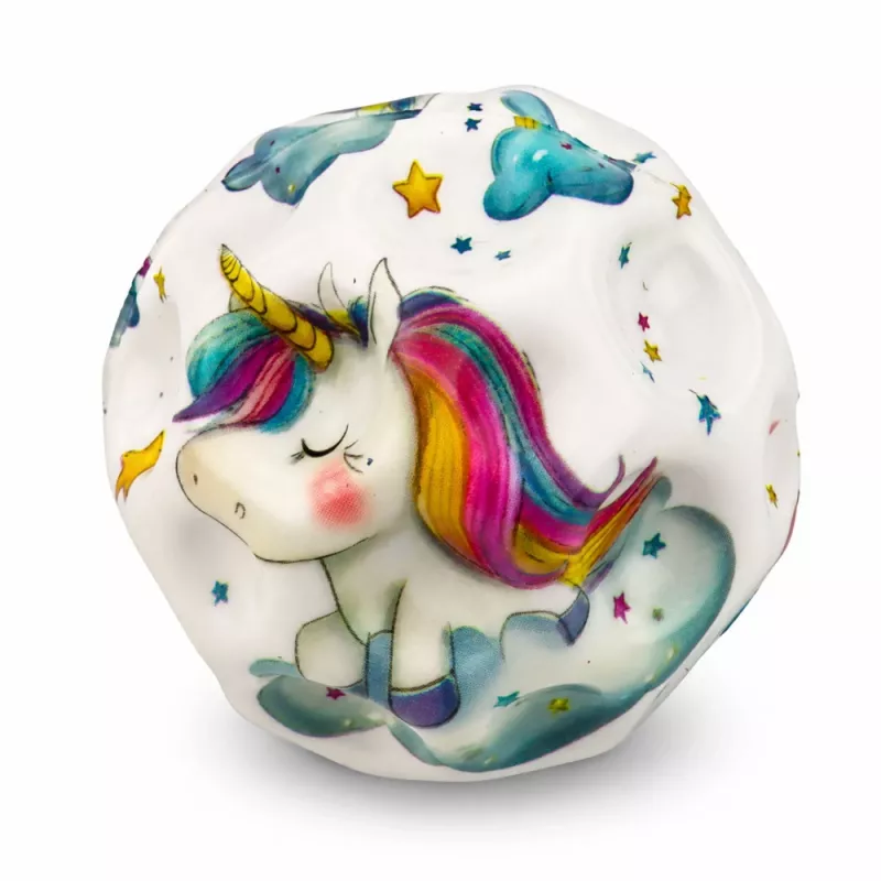 LEAN TOYS schuimbal met noppen om op te springen anti-stress eenhoorn 7cm