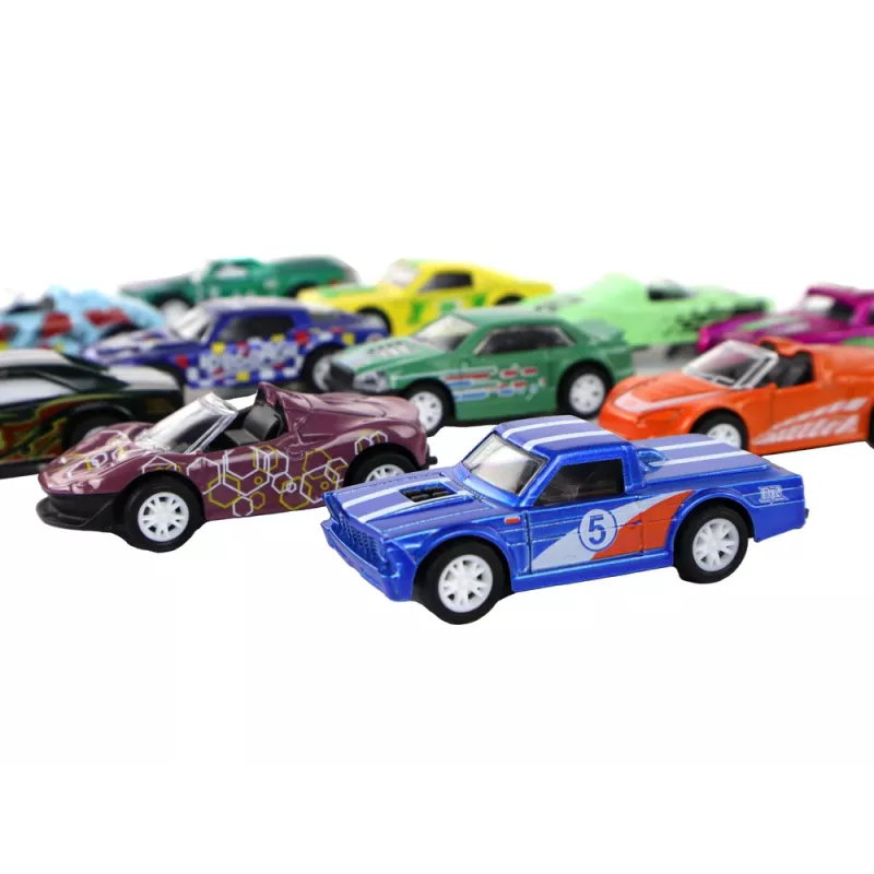 LEAN TOYS friction drive voertuigenset 12 ELE metaal 1:64