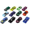 LEAN TOYS friction drive voertuigenset 12 ELE metaal 1:64