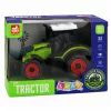 LEAN TOYS groene 15 cm tractor met wrijvingsaandrijving