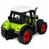 LEAN TOYS groene 15 cm tractor met wrijvingsaandrijving