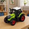 LEAN TOYS groene 15 cm tractor met wrijvingsaandrijving