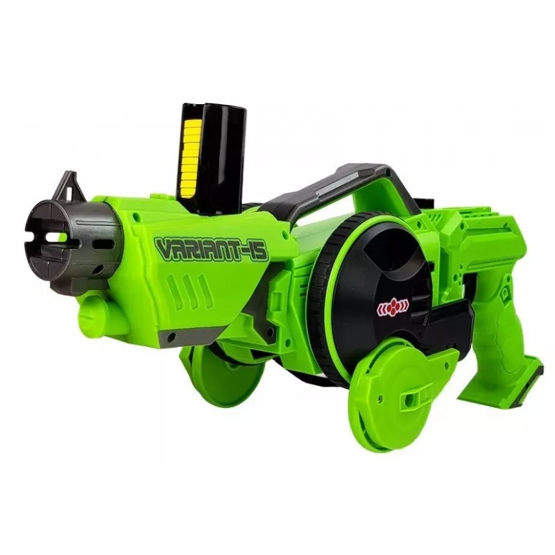 LEAN TOYS Gun Launcher Car 2 in 1 op afstand bediend schuimschijven groen