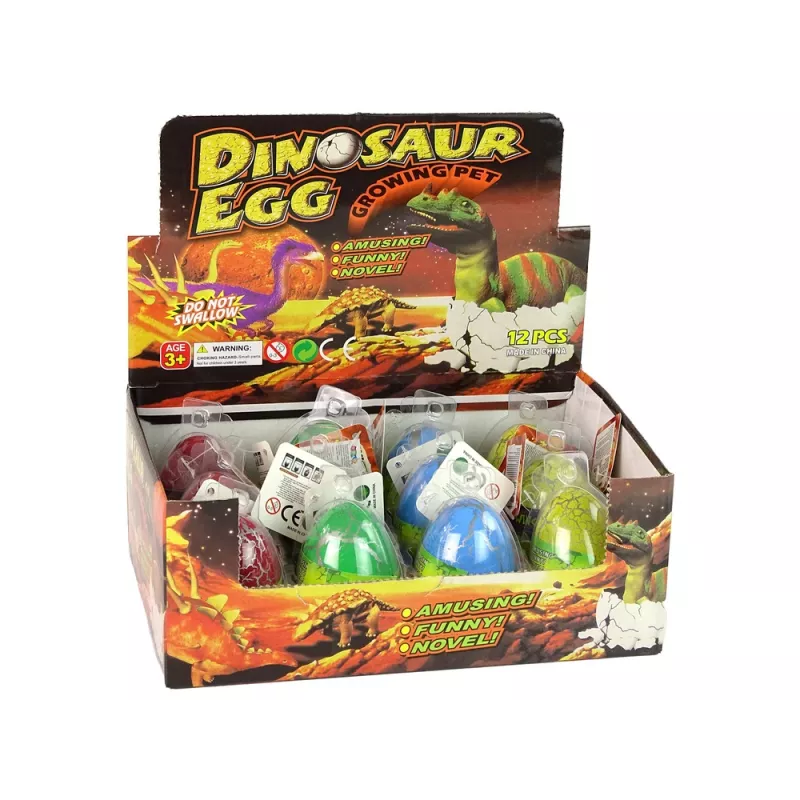 LEAN TOYS Hatching Magic dinosaurus-ei groeien 6 cm kleurrijk