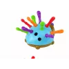 LEAN TOYS Egel puzzel blauw kleurrijke stekels