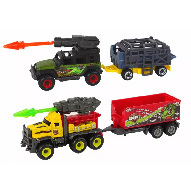 LEAN TOYS Helikopter dinosaurussen voertuig set 8 kleurrijke stuks