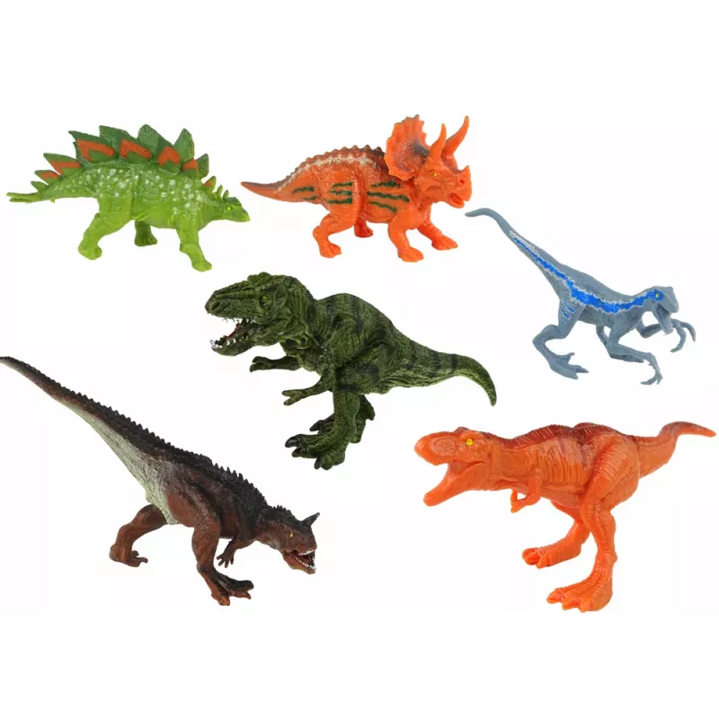 LEAN TOYS Helikopter dinosaurussen voertuig set 8 kleurrijke stuks