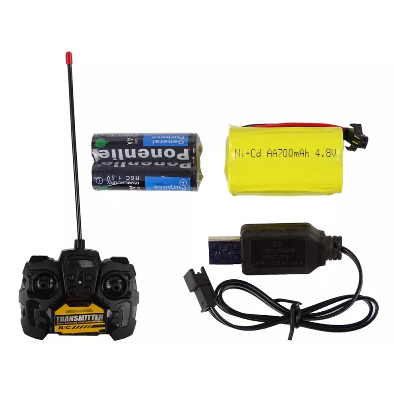 LEAN TOYS Enorme kraan met R/C-afstandsbediening hoogte 183 cm 2 werkplatforms