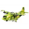 LEAN TOYS enorm militair vliegtuig 55cm met accessoires