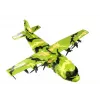 LEAN TOYS enorm militair vliegtuig 55cm met accessoires