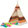 LEAN TOYS Indian Tipi tent basis voor kinderen + 60 ballen 155 cm