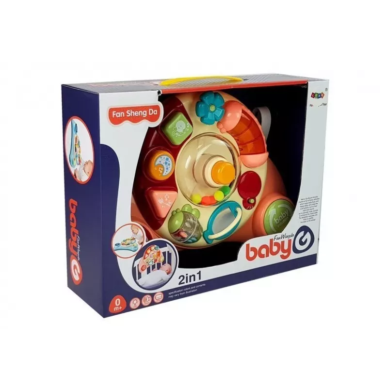 LEAN TOYS interactief baby paneel speelgoed muziek dieren roze