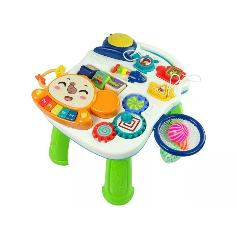 LEAN TOYS interactieve babywalker 2-in-1 tafel rood