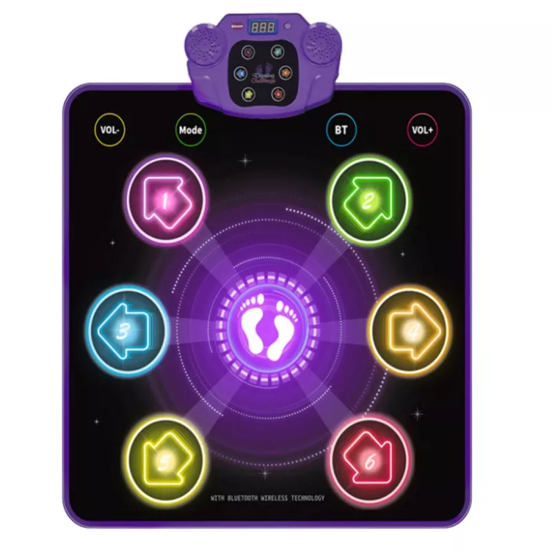 LEAN TOYS interactieve dansmat voor kinderen met Bluetooth 5.0, 5 spelmodi & 3 talen