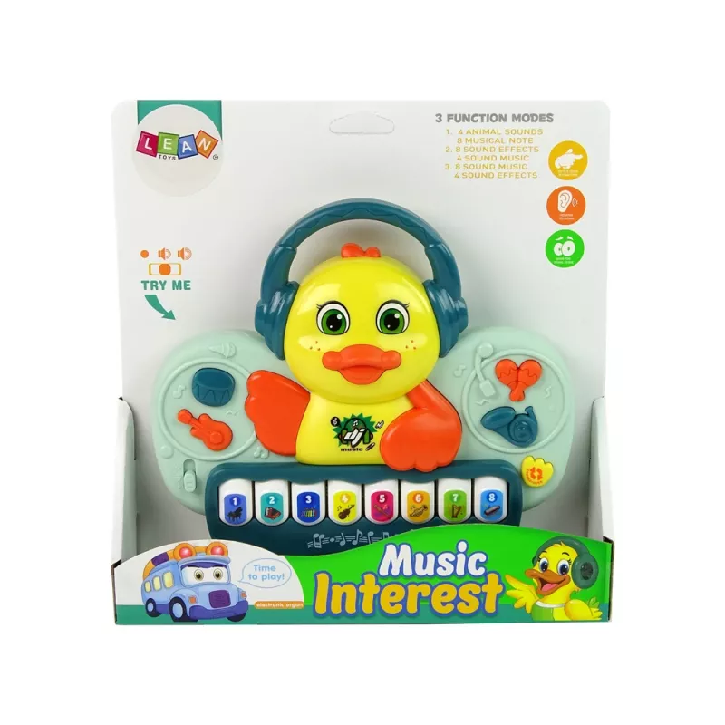 LEAN TOYS Interactieve eend eend piano DJ geluiden instrumenten muzikale melodieën