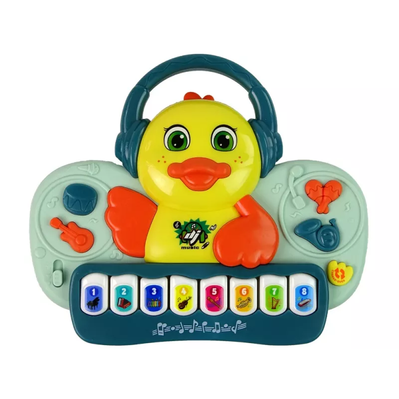LEAN TOYS Interactieve eend eend piano DJ geluiden instrumenten muzikale melodieën