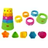 LEAN TOYS Interactieve leertafel met kogelbaan en glijbaan blauw