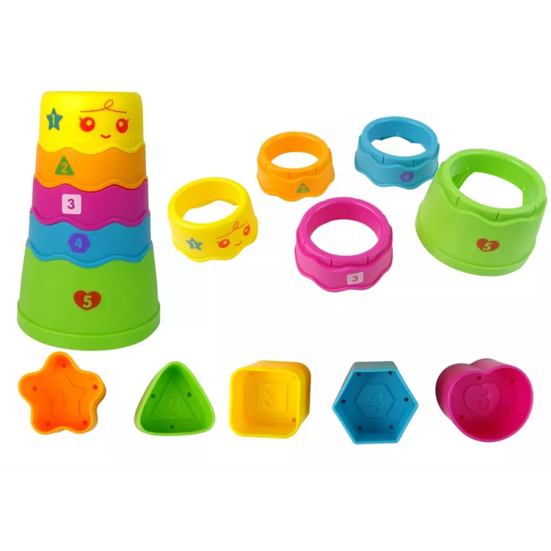 LEAN TOYS Interactieve leertafel met kogelbaan en glijbaan blauw