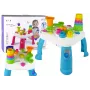 LEAN TOYS Interactieve leertafel met kogelbaan en glijbaan blauw