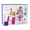 LEAN TOYS Interactieve leertafel balletjessorteerder glijbaan roze