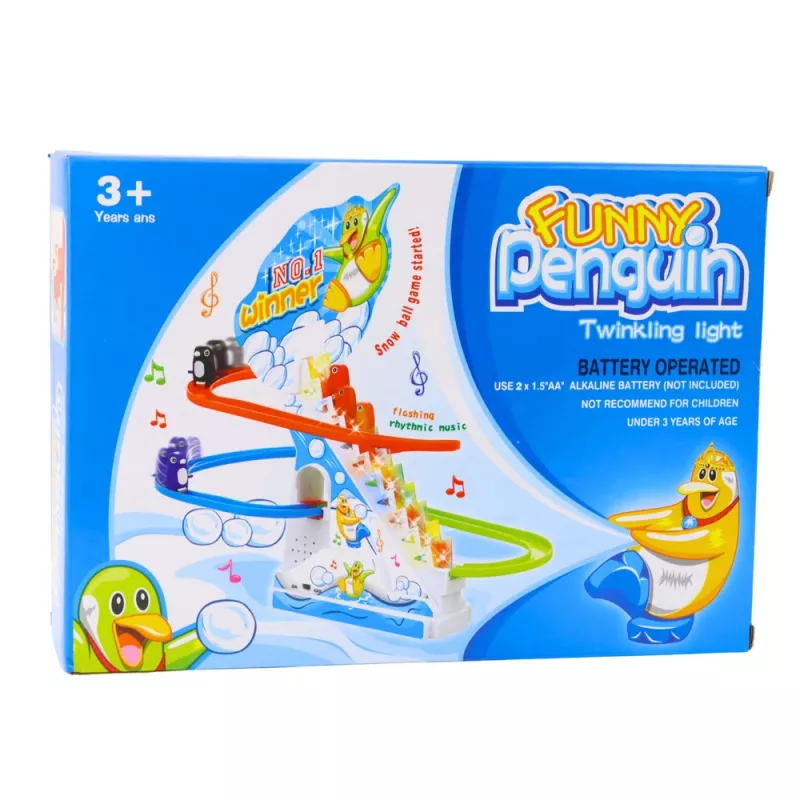 LEAN TOYS interactieve pinguïn-roltrapset voor kinderen