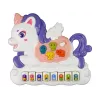 LEAN TOYS Interactieve piano eenhoorn diergeluiden melodieën wit