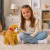 LEAN TOYS Interactieve pluchen hond met zachte vacht, ras poedel